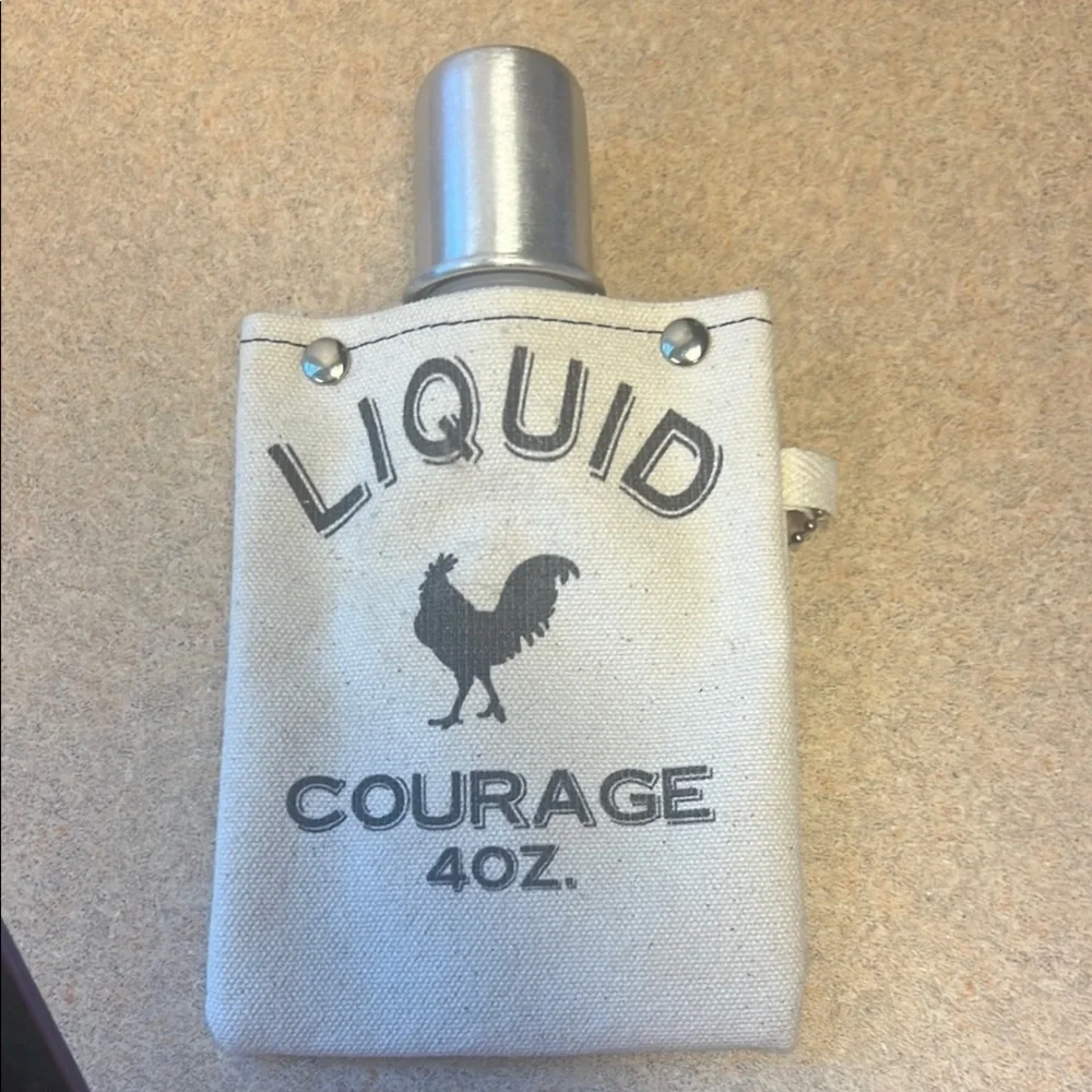 Tote+Able Flask and Shot Glass Liquid Courage 4oz Flask